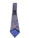blau weiß melierte krawatte handgemacht 