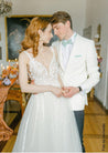 hochzeitsoutfit männer anzugfliege passend zum kleid grün mint mit einstecktuch hochzeitsanzug